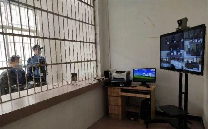 谢某通过视频接受法院审理。法院供图